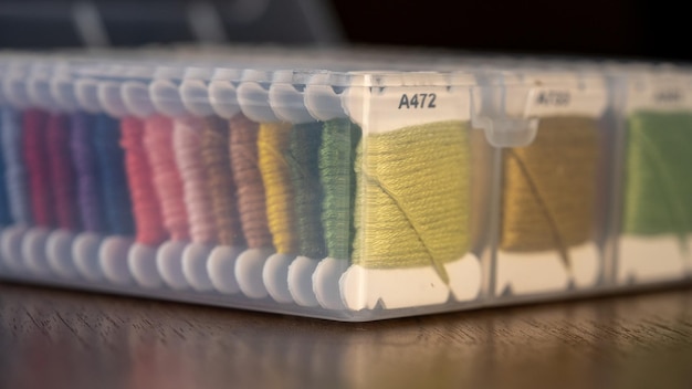 próbki haftów na tkaninach